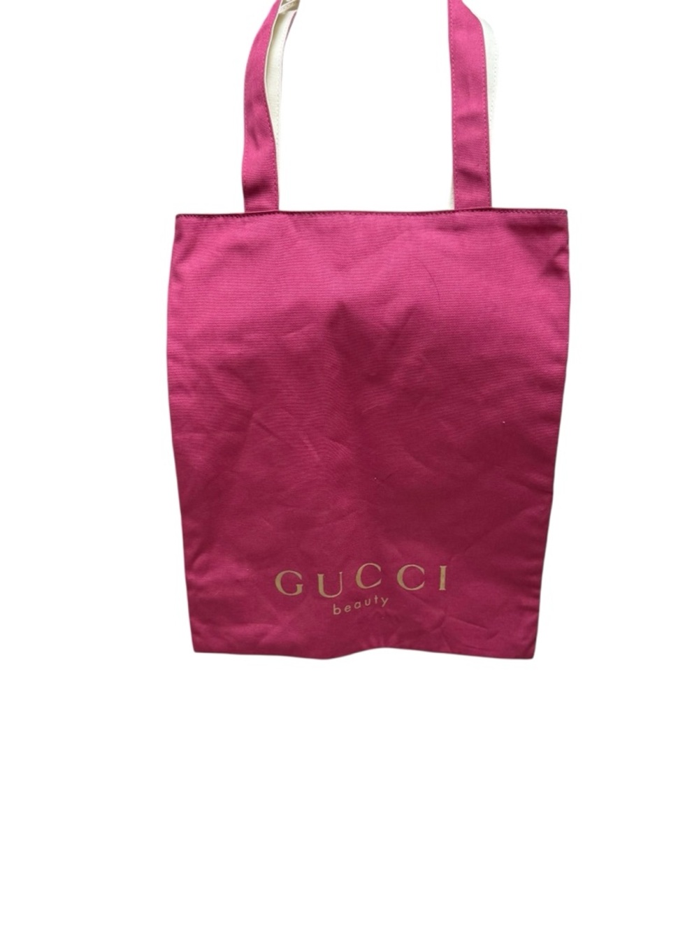 Gucci Pink Canvas Tote with Gold Logo